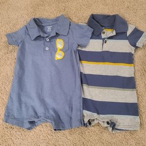 Carters collared rompers